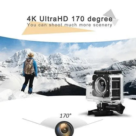Rovikshop.de Full HD 4K Action-Kamera 2.0 LCD WiFi Sportkamera 1080P