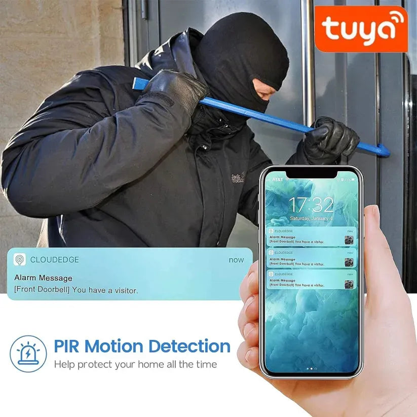 Rovikshop.de Intelligente kabellose 2K-HD-Türklingel (unterstützt Alexa, Google)