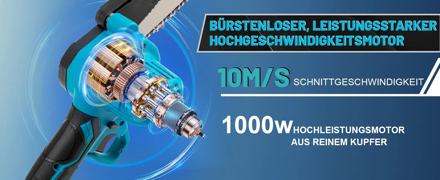 Rovikshop.de Mini Kettensäge mit Akku 6 Zoll