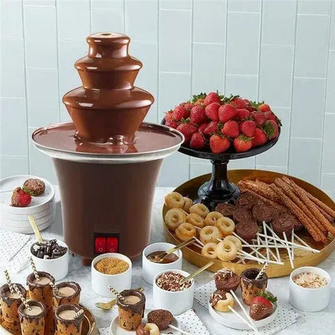 Rovikshop.de Dreistufiger Schokoladen-Fondue-Brunnen zum Zusammenbauen