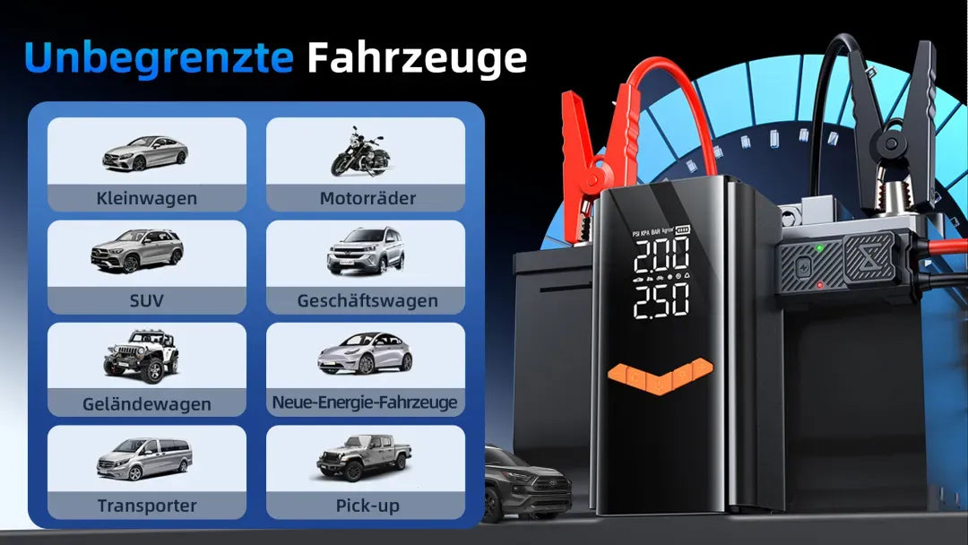 BloomEra™ 2-in-1-Starthilfe Powerbank & Reifenkompressor